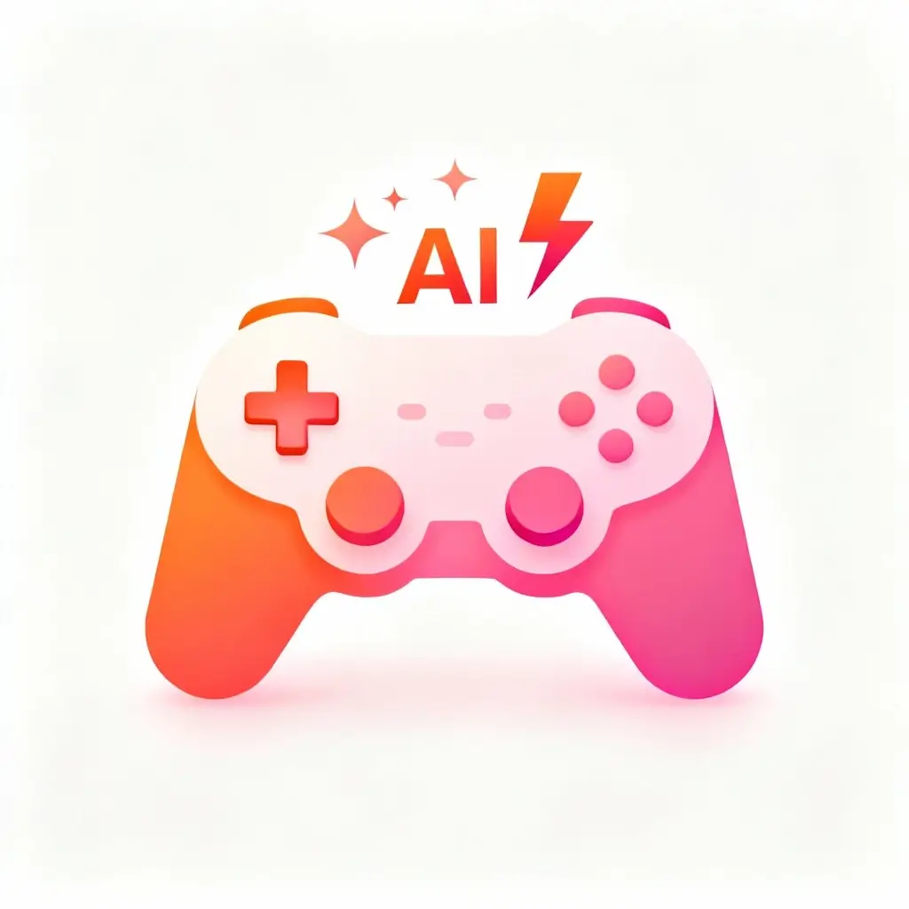 game controller with AI sparkles