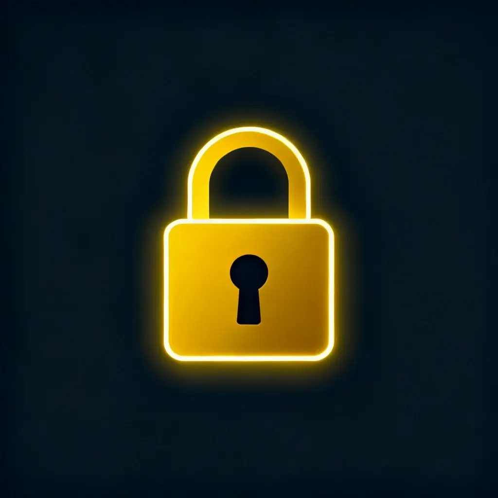 golden yellow padlock icon