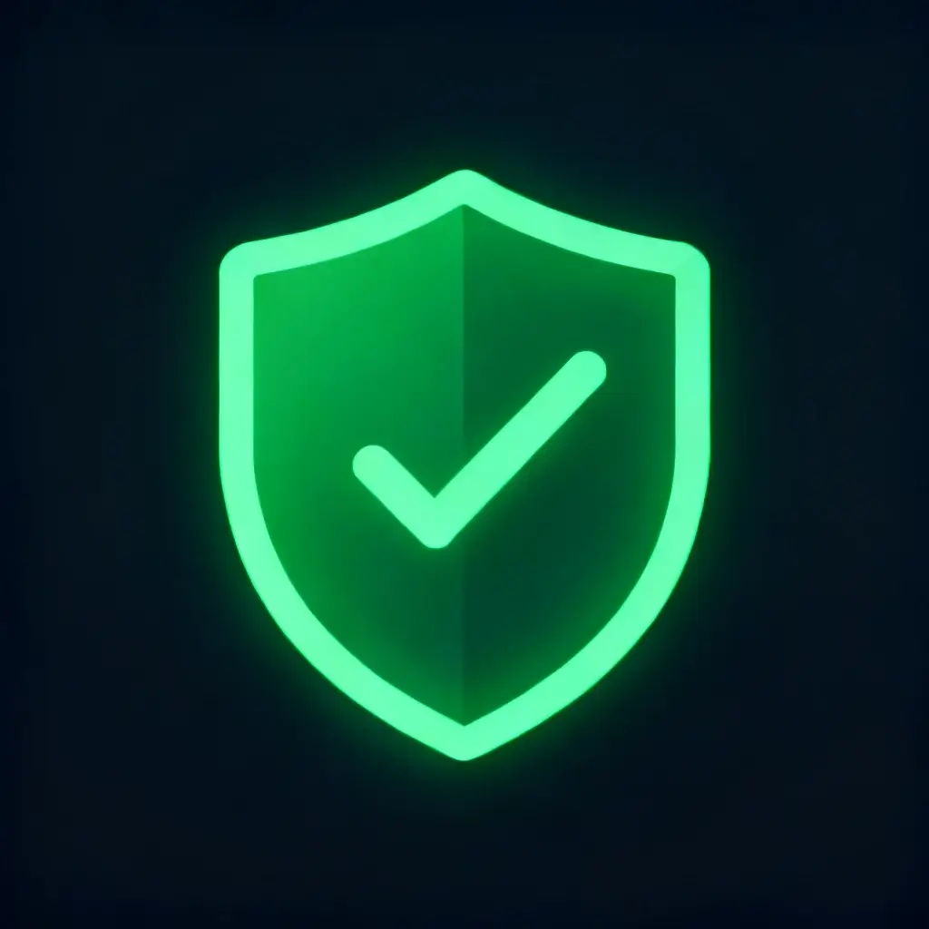 emerald green shield with checkmark icon